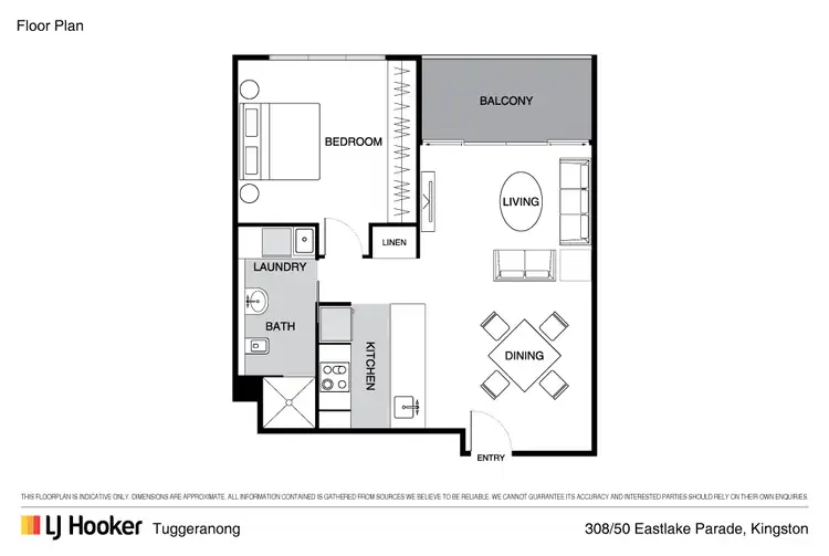 Floorplan of Homely apartment listing, 308/50 Eastlake Parade, Kingston ACT 2604