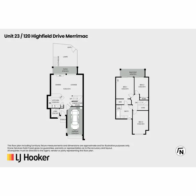 Floorplan of Homely townhouse listing, 23/120 Highfield Drive, Merrimac QLD 4226