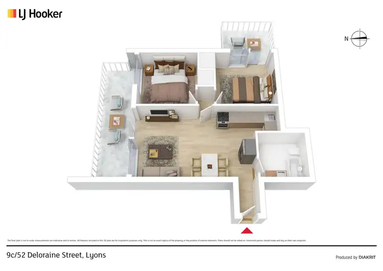 Floorplan of Homely apartment listing, 9C/52 Deloraine Street, Lyons ACT 2606