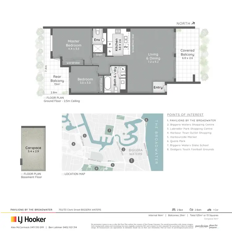 Floorplan of Homely unit listing, 702/33 Clark Street, Biggera Waters QLD 4216