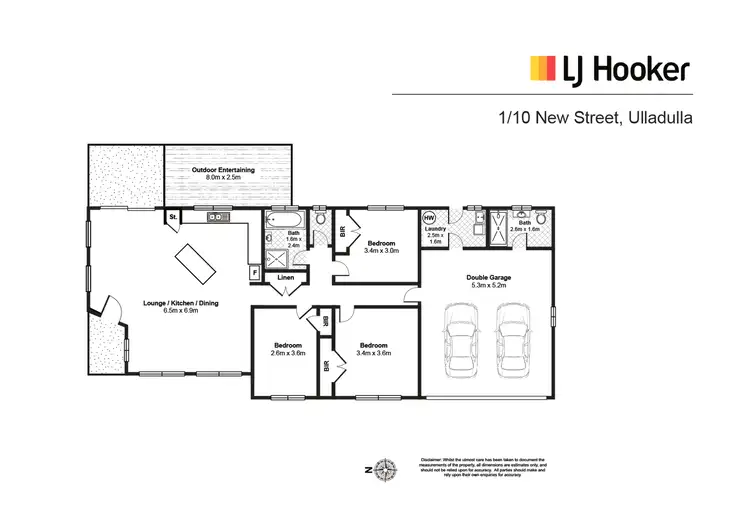 Floorplan of Homely unit listing, 1/10 New Street, Ulladulla NSW 2539