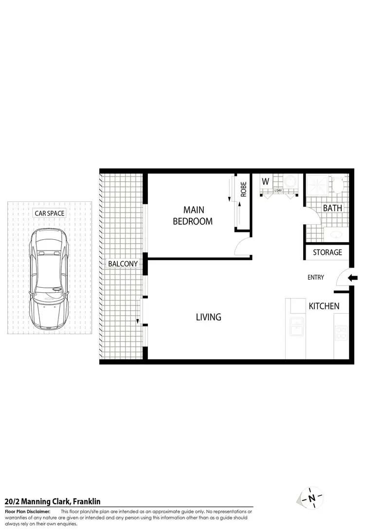 Floorplan of Homely unit listing, 20/2 Manning Clark Crescent, Franklin ACT 2913