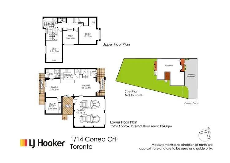 Floorplan of Homely semi-detached listing, 1/14 Correa Court, Toronto NSW 2283