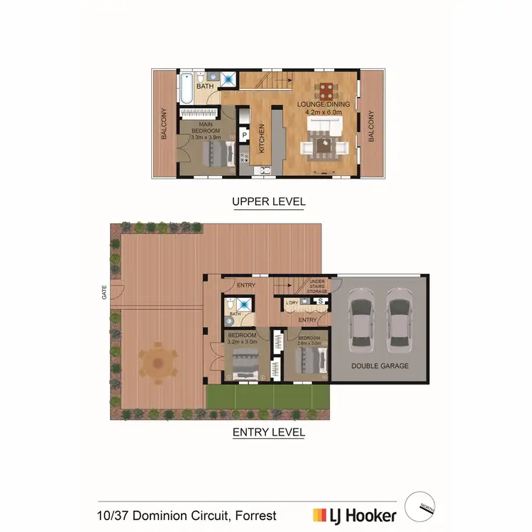 Floorplan of Homely townhouse listing, 10/37 Dominion Circuit, Forrest ACT 2603