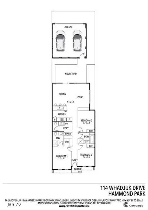 Floorplan of Homely house listing, 114 Whadjuk Drive, Hammond Park WA 6164