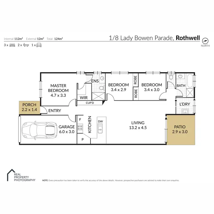 Floorplan of Homely house listing, 1/8 Lady Bowen Parade, Rothwell QLD 4022