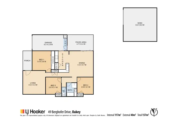 Floorplan of Homely house listing, 49 Berghofer Drive, Oakey QLD 4401