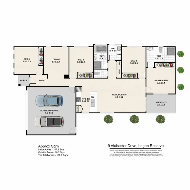 Floorplan of Homely house listing, 9 Alabaster Drive, Logan Reserve QLD 4133