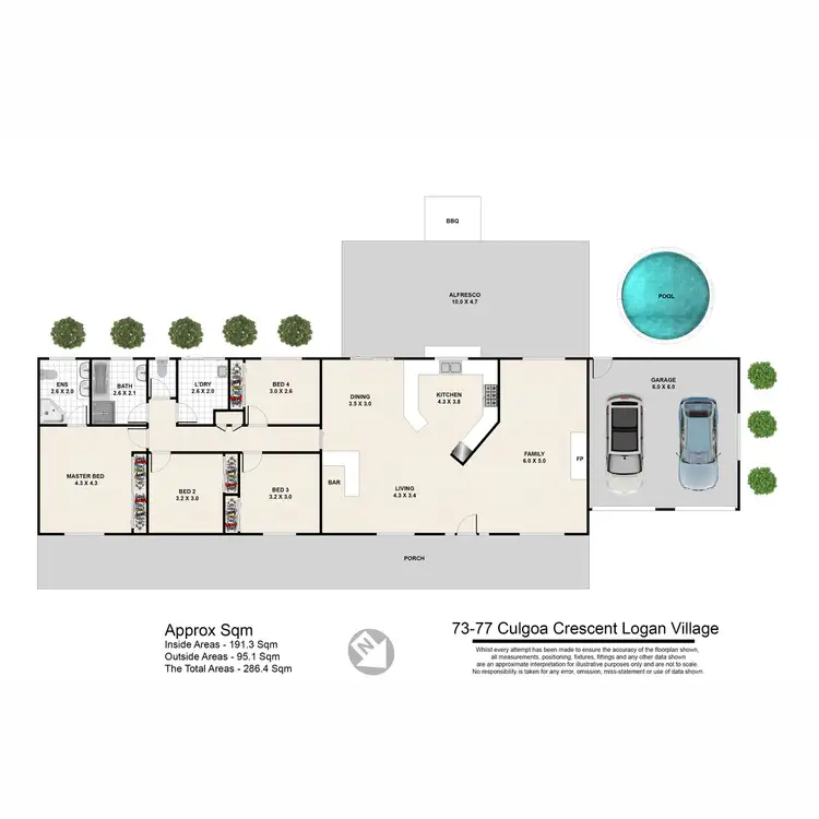 Floorplan of Homely rural property listing, 73-77 Culgoa Crescent, Logan Village QLD 4207