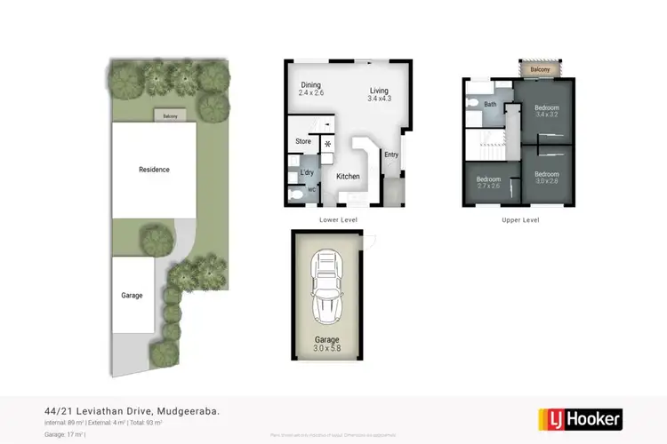 Floorplan of Homely townhouse listing, 44/21 Leviathan Drive, Mudgeeraba QLD 4213