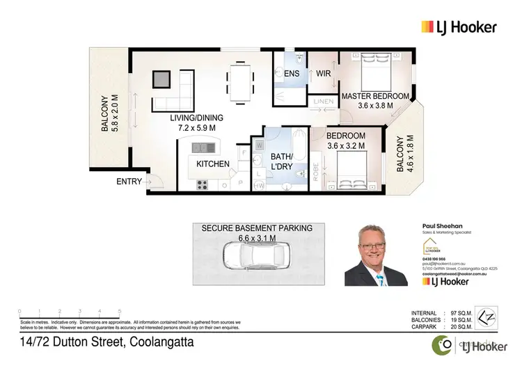 Floorplan of Homely unit listing, 14/72 Dutton Street, Coolangatta QLD 4225