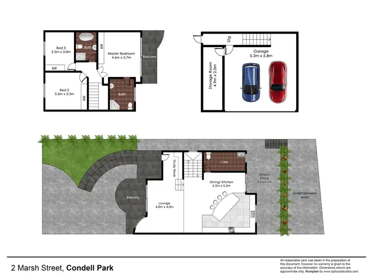 Floorplan of Homely semi-detached listing, 2 Marsh Street, Condell Park NSW 2200