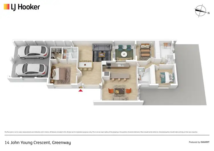 Floorplan of Homely townhouse listing, 14 John Young Crescent, Greenway ACT 2900