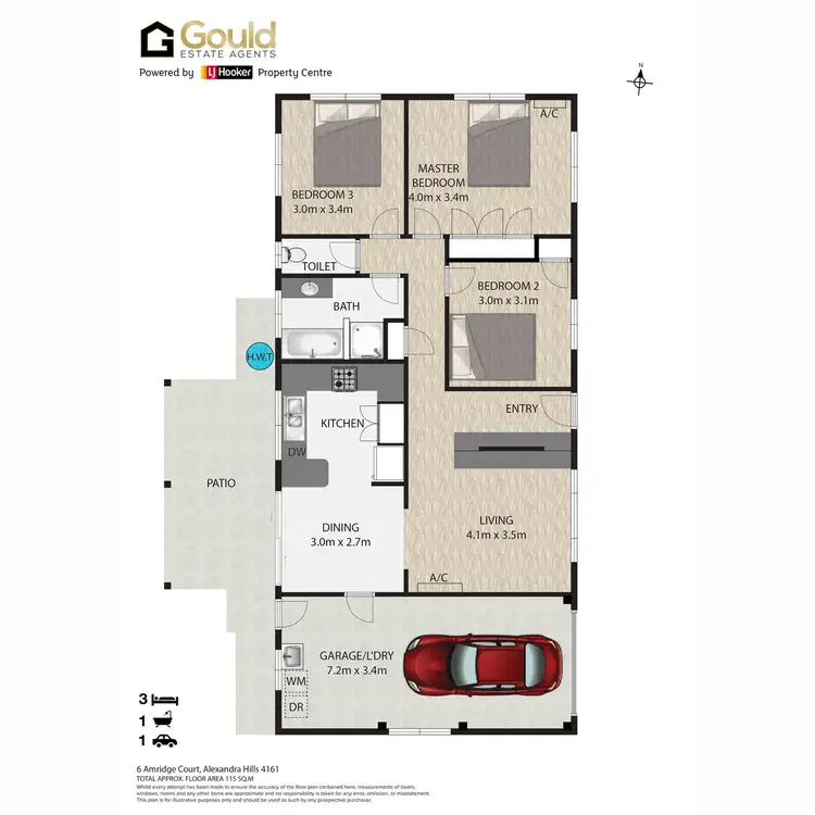 Floorplan of Homely house listing, 6 Amridge Court, Alexandra Hills QLD 4161
