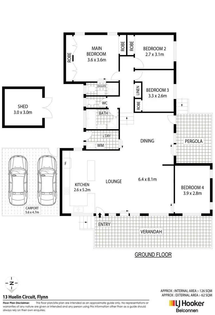 Floorplan of Homely house listing, 13 Huelin Circuit, Flynn ACT 2615