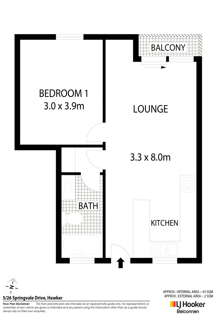 Floorplan of Homely unit listing, 5/26 Springvale Drive, Hawker ACT 2614