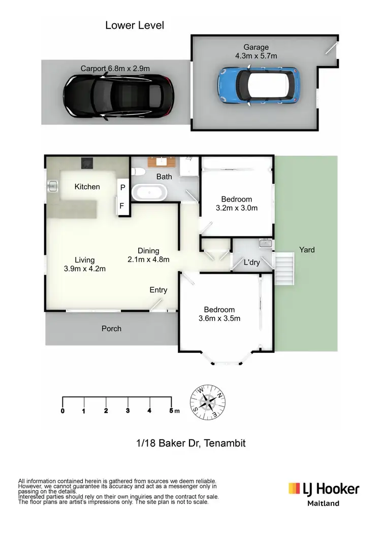 Floorplan of Homely unit listing, 1/18 Baker Drive, Tenambit NSW 2323