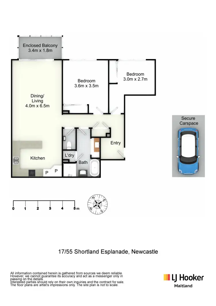 Floorplan of Homely unit listing, 17/55 Shortland Esplanade, Newcastle East NSW 2300
