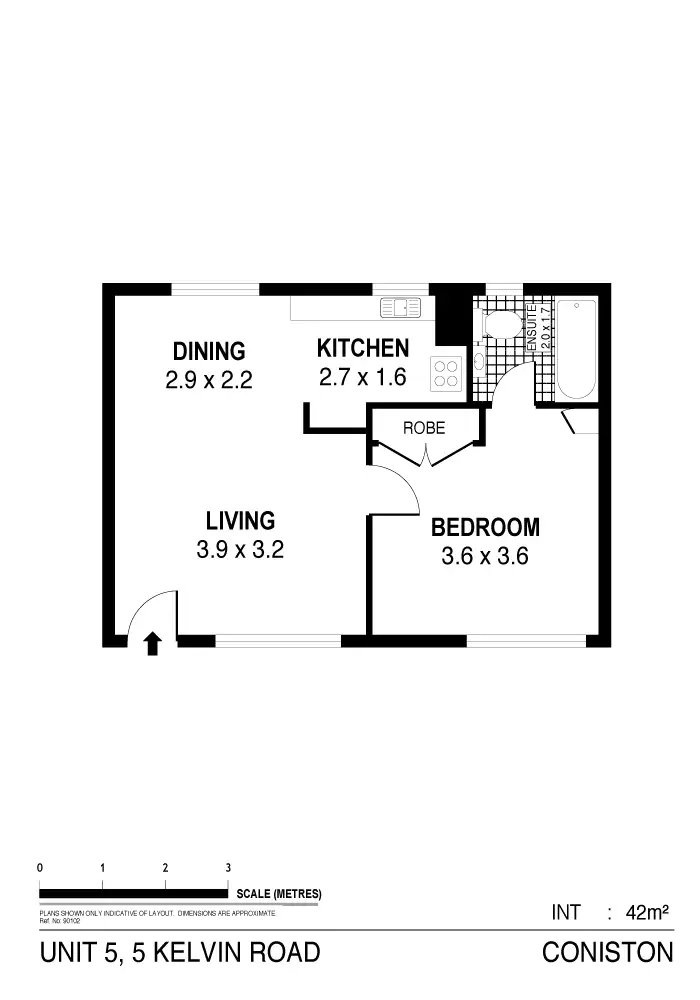 Floorplan of Homely unit listing, 5/5 Kelvin Road, Coniston NSW 2500