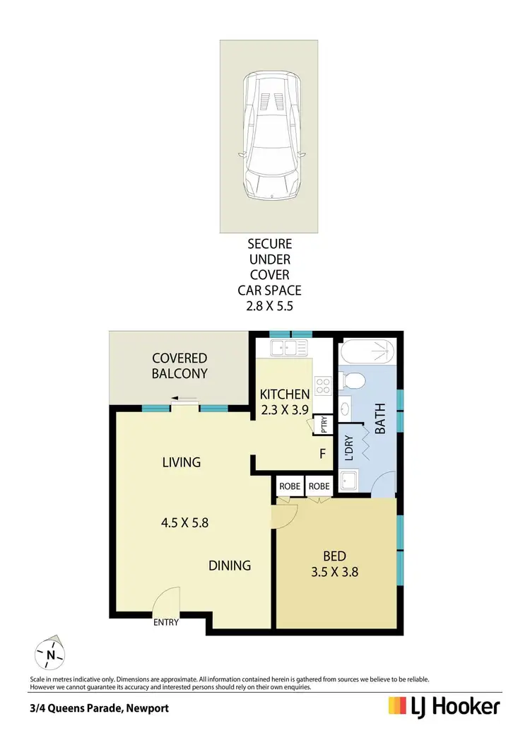 Floorplan of Homely unit listing, 3/4 Queens Parade, Newport NSW 2106