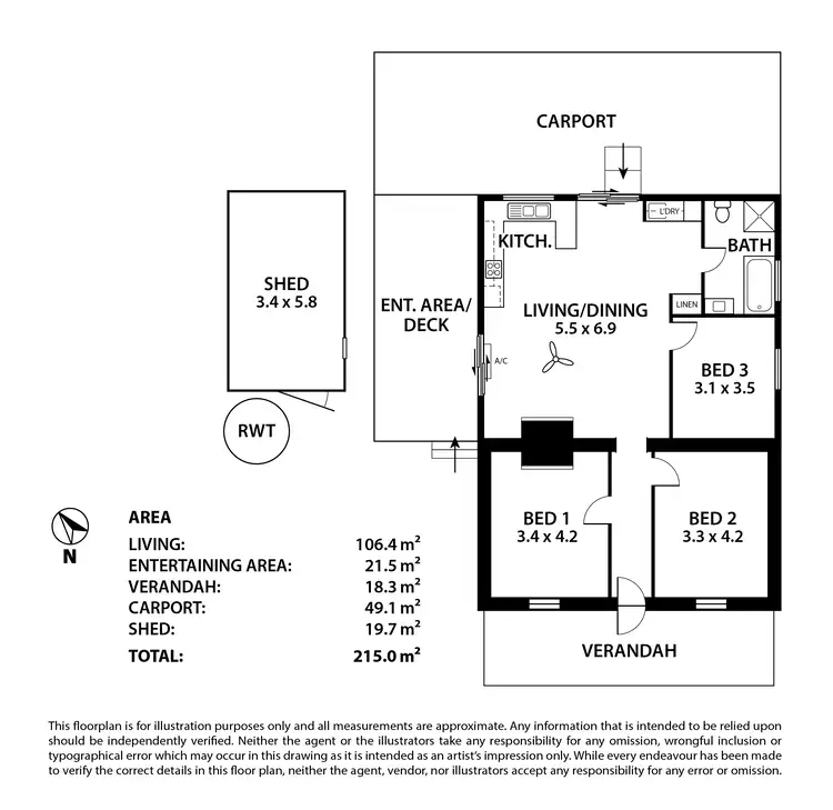 Floorplan of Homely house listing, 47 Seventh Avenue, Murray Bridge SA 5253