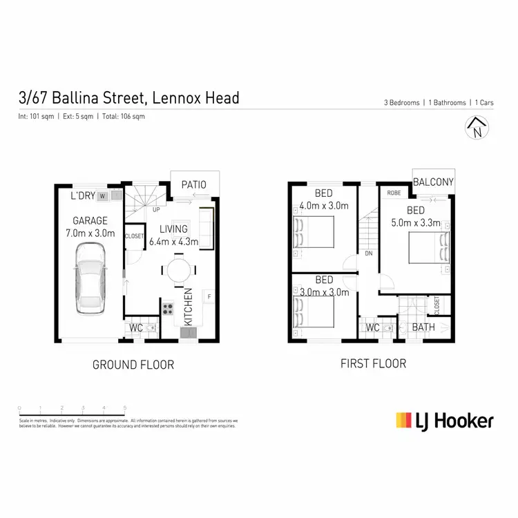 Floorplan of Homely townhouse listing, 3/67 Ballina Street, Lennox Head NSW 2478