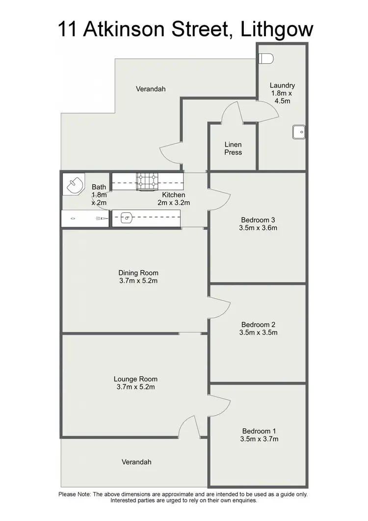 Floorplan of Homely house listing, 11 Atkinson Street, Lithgow NSW 2790