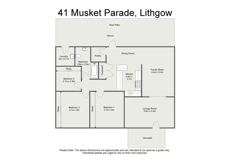 Floorplan of Homely house listing, 41 Musket Parade, Lithgow NSW 2790