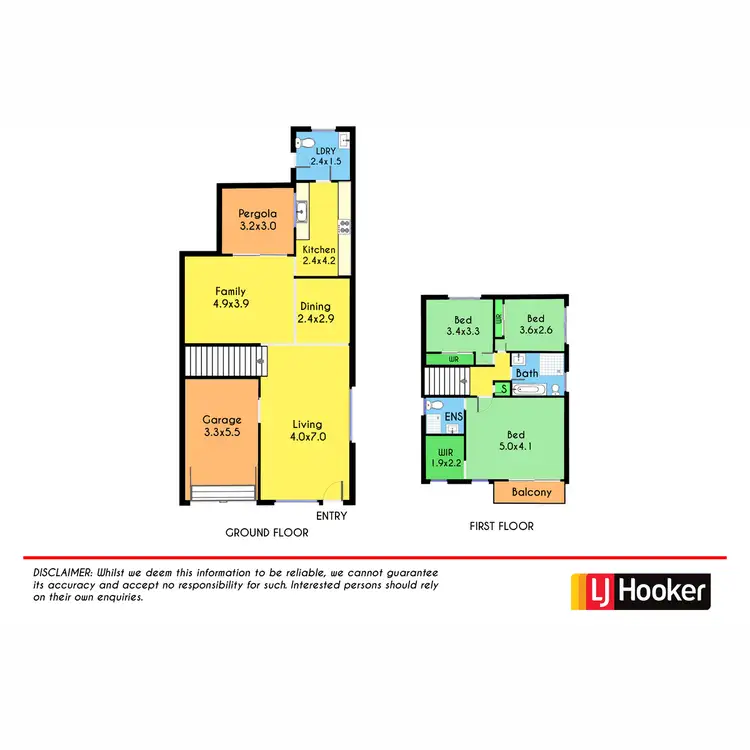 Floorplan of Homely townhouse listing, 1/44 Derby Street, Rooty Hill NSW 2766