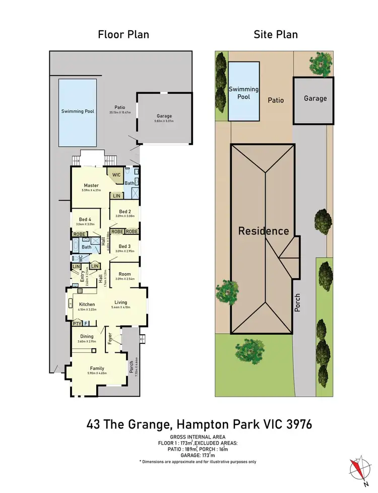 Floorplan of Homely house listing, 43 The Grange, Hampton Park VIC 3976