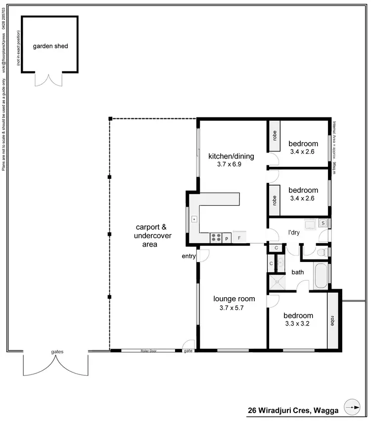 Floorplan of Homely house listing, 26 Wiradjuri Crescent, Wagga Wagga NSW 2650