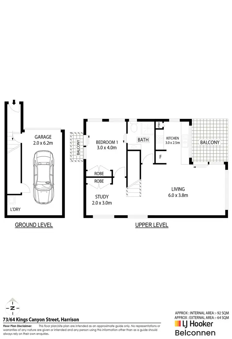 Floorplan of Homely apartment listing, 73/64 Kings Canyon, Harrison ACT 2914