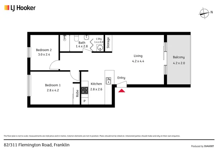 Floorplan of Homely unit listing, 82/311 Flemington Road, Franklin ACT 2913