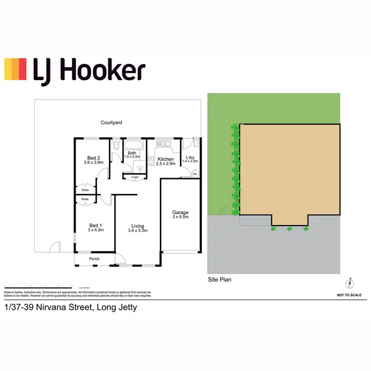Floorplan of Homely villa listing, 1/37-39 Nirvana Street, Long Jetty NSW 2261