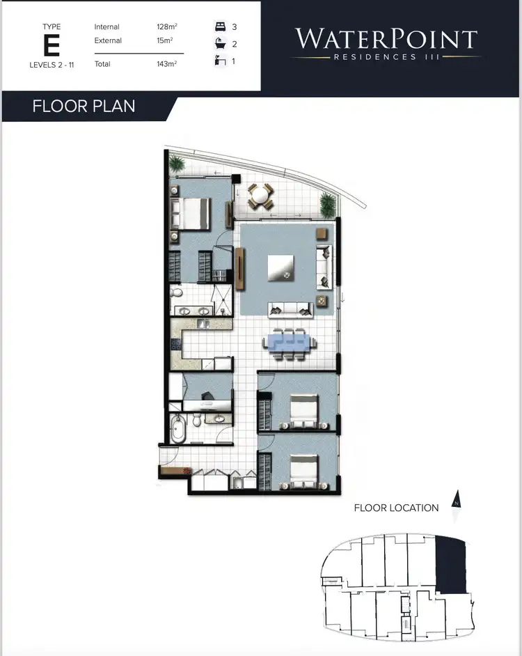 Floorplan of Homely apartment listing, 31205/5 Harbour Side Court, Biggera Waters QLD 4216