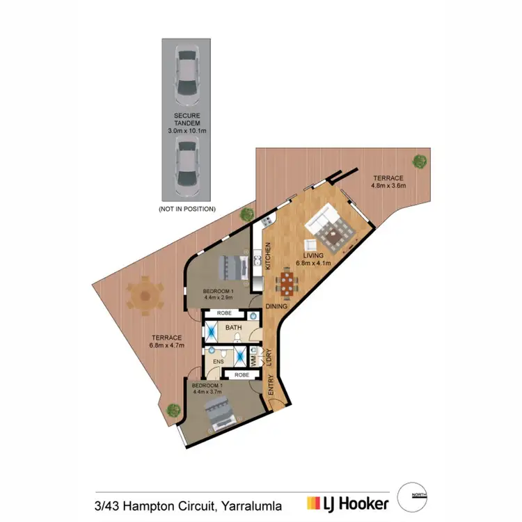 Floorplan of Homely apartment listing, 3/43 Hampton Circuit, Yarralumla ACT 2600