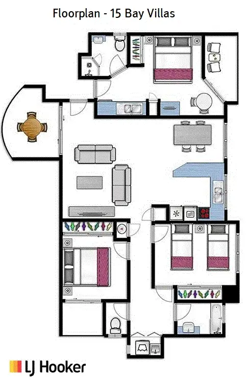 Floorplan of Homely unit listing, 15 Bay Villas/38 Mudlo Street, Port Douglas QLD 4877