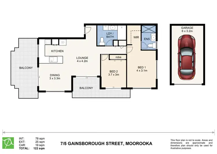 Floorplan of Homely unit listing, 7/5 Gainsborough Street, Moorooka QLD 4105