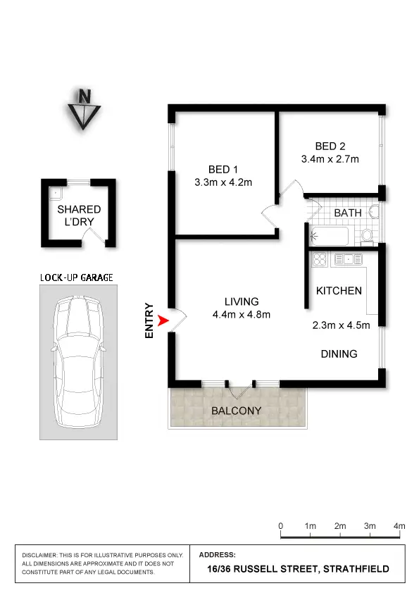 Floorplan of Homely apartment listing, 16/36 Russell Street, Strathfield NSW 2135