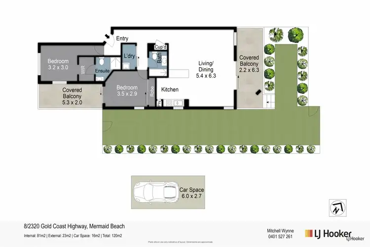 Floorplan of Homely unit listing, 8/2320-2330 Gold Coast Highway, Mermaid Beach QLD 4218