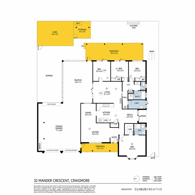 Floorplan of Homely house listing, 32 Mander Crescent, Craigmore SA 5114