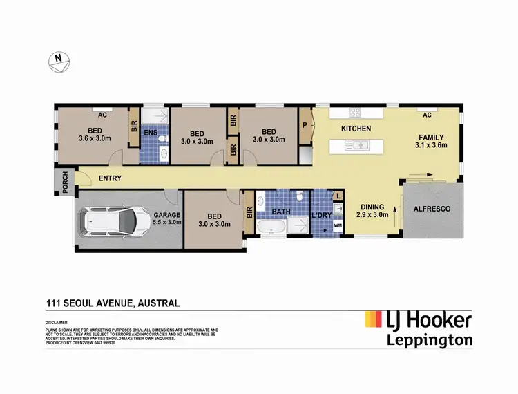 Floorplan of Homely house listing, Lot 111 Seoul Avenue, Austral NSW 2179