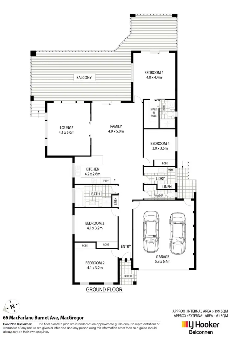 Floorplan of Homely house listing, 66 Macfarlane Burnet Avenue, Macgregor ACT 2615