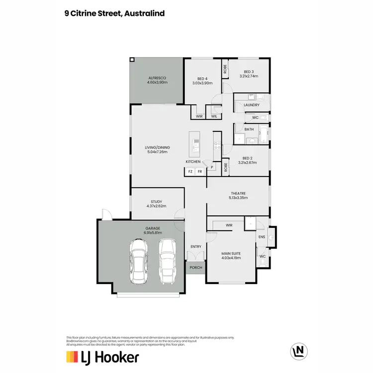 Floorplan of Homely house listing, 9 Citrine Street, Australind WA 6233