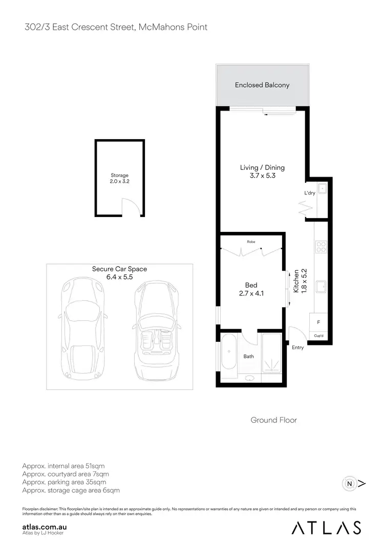 Floorplan of Homely apartment listing, 302/3 East Crescent Street, Mcmahons Point NSW 2060