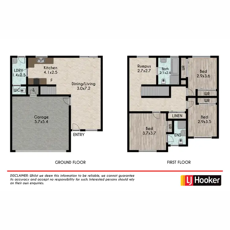 Floorplan of Homely townhouse listing, 14/10 Abraham Street, Rooty Hill NSW 2766