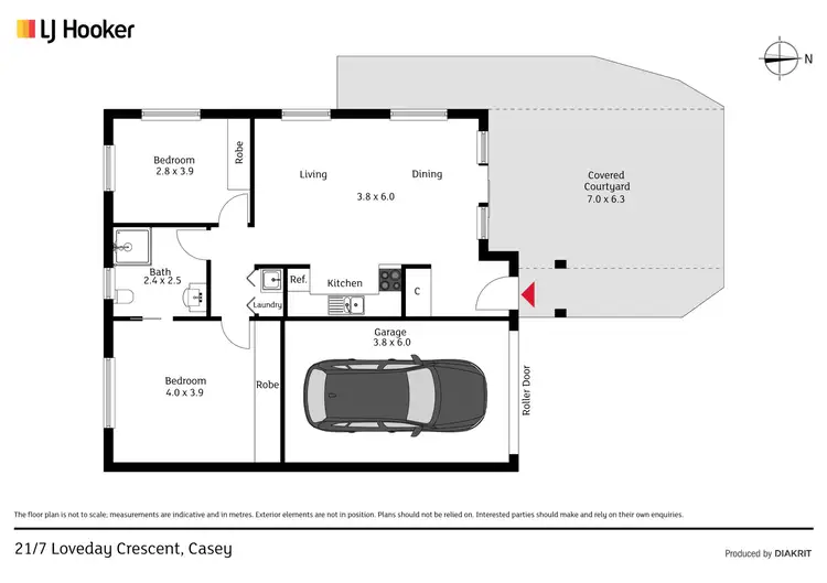 Floorplan of Homely townhouse listing, 21/7 Loveday Crescent, Casey ACT 2913