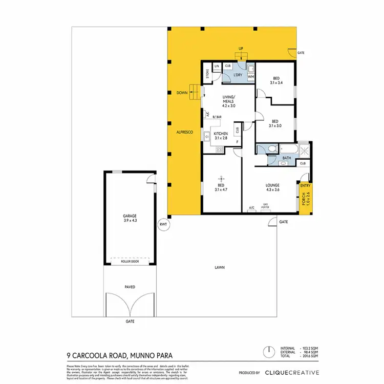 Floorplan of Homely house listing, 9 Carcoola Road, Munno Para SA 5115