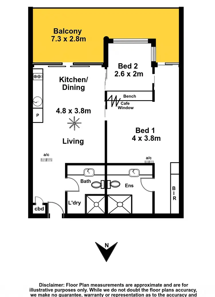 Floorplan of Homely apartment listing, 2208/2-22 Veivers Road, Palm Cove QLD 4879