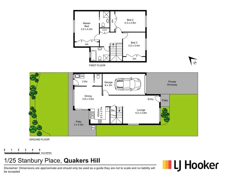 Floorplan of Homely townhouse listing, 1/25 Stanbury Place, Quakers Hill NSW 2763